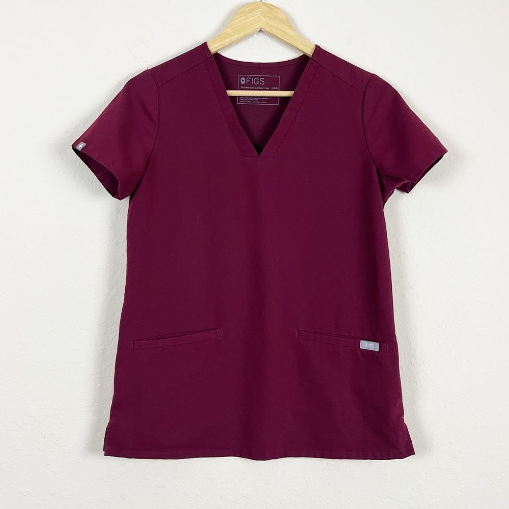 Figs Casma Three Pocket Scrub Top Size XXS
